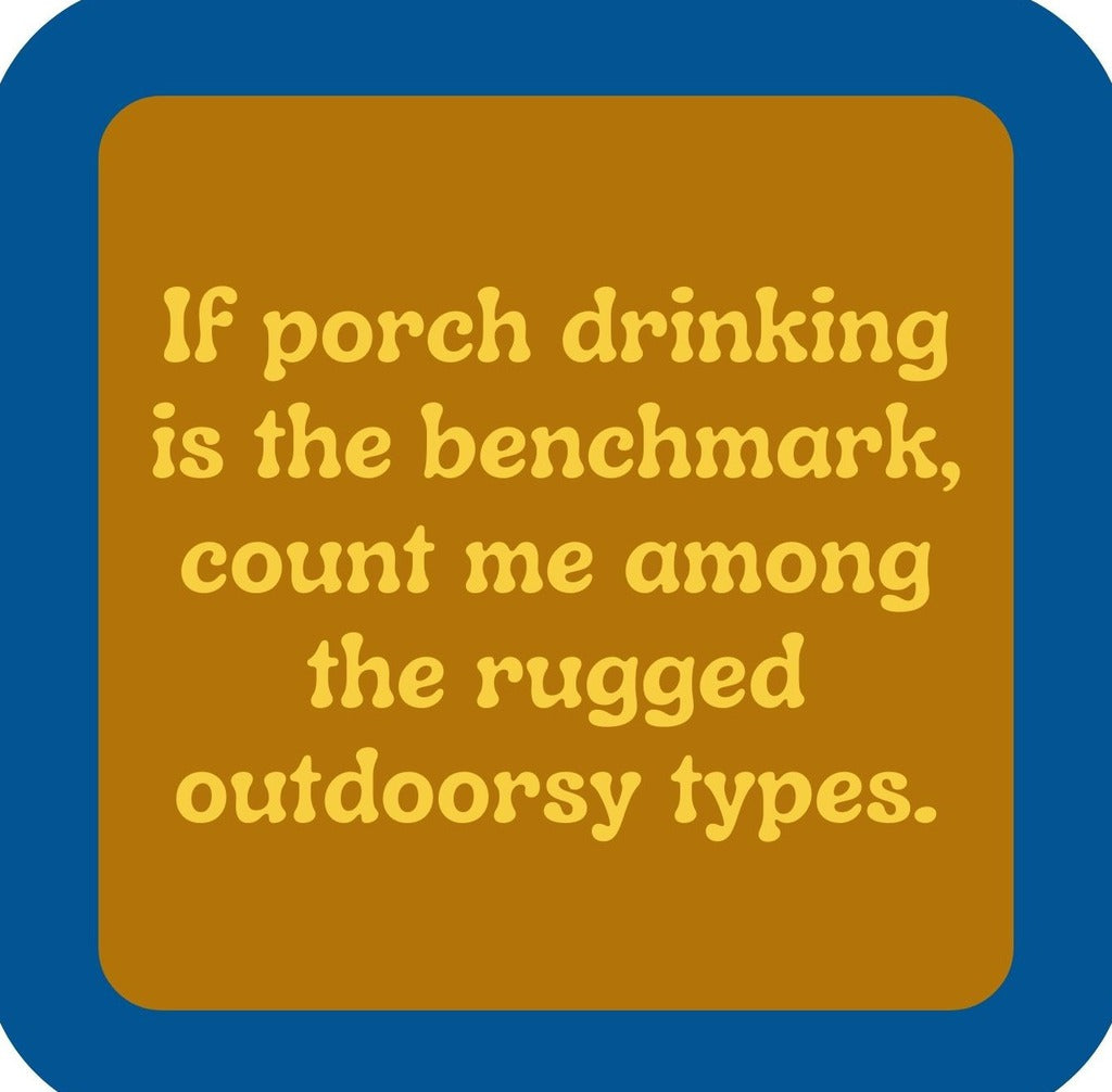 Porch Drinking Premium Drink Coaster Resin With Cork Backing | 2396 | 261840 261840