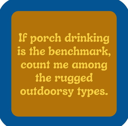 Porch Drinking Premium Drink Coaster Resin With Cork Backing | 2396 | 261840 261840