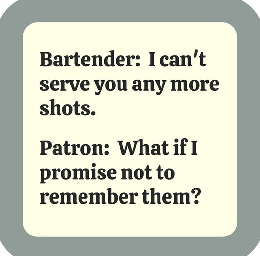 Remember Shots Premium Drink Coaster Resin With Cork Backing | 2397 | 261841 261841