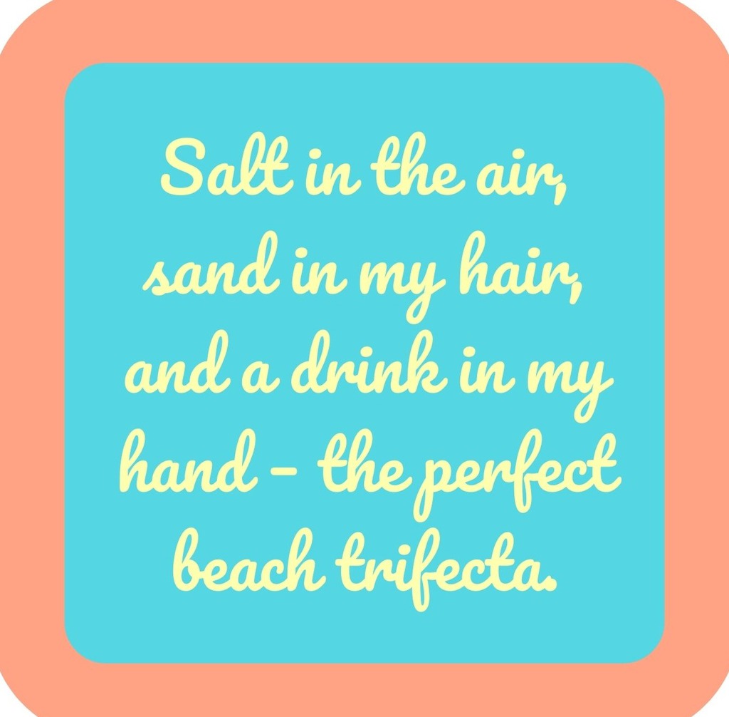 Salt In The Air Premium Drink Coaster Resin With Cork Backing | 2398 | 261842 261842