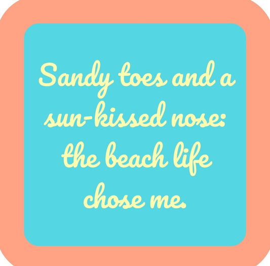 Sandy Toes Premium Drink Coaster Resin With Cork Backing | 2399 | 261843 261843