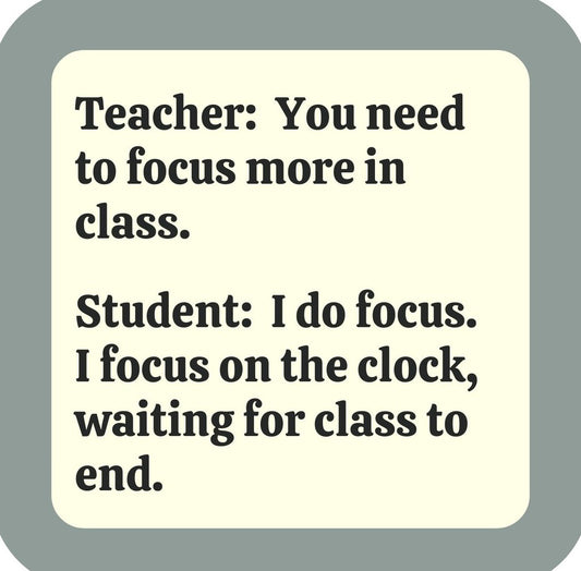 Student Focus Premium Drink Coaster Resin With Cork Backing | 2403 | 261847 261847