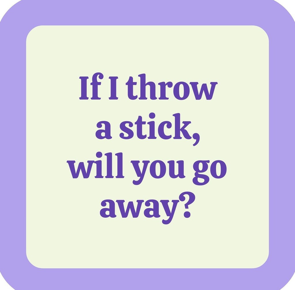 Throw A Stick Premium Drink Coaster Resin With Cork Backing | 2406 | 261850 261850