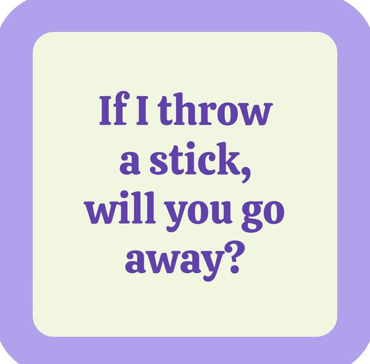 Throw A Stick Premium Drink Coaster Resin With Cork Backing | 2406 | 261850 261850