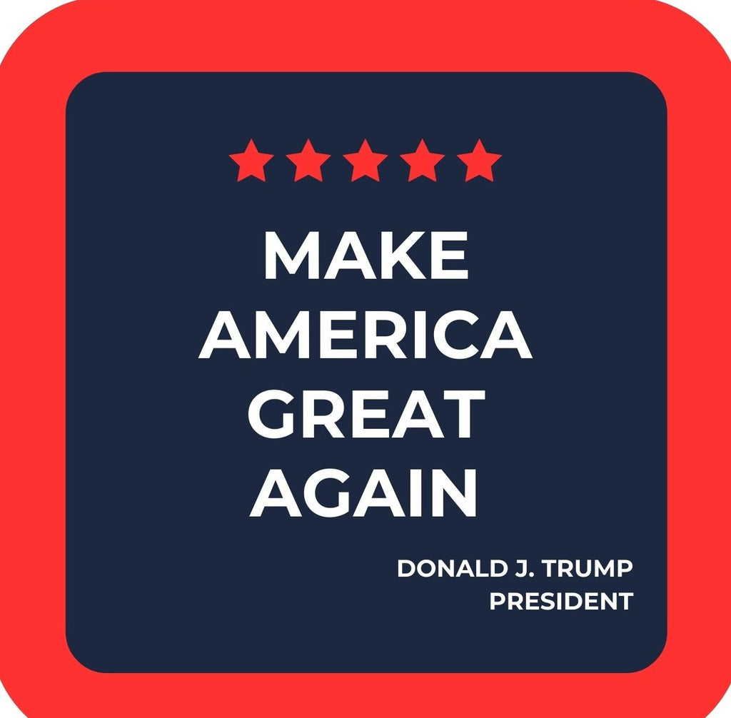 Donald J Trump MAGA Make America Great Again Premium Drink Coaster Resin With Cork Backing | 2412 | 261856 261856