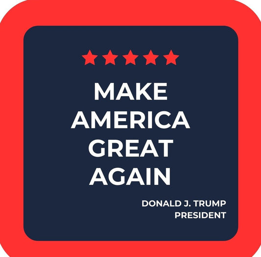 Donald J Trump MAGA Make America Great Again Premium Drink Coaster Resin With Cork Backing | 2412 | 261856 261856