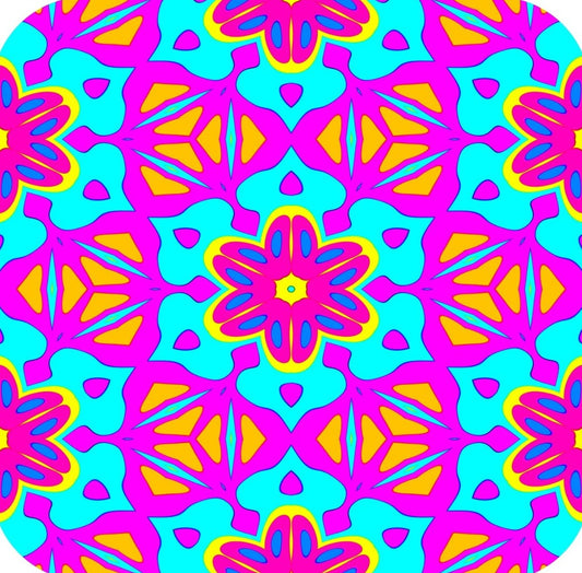 Vibrant Kaleidoscope V3 Premium Drink Coaster Resin With Cork Backing 261868 74853 261868