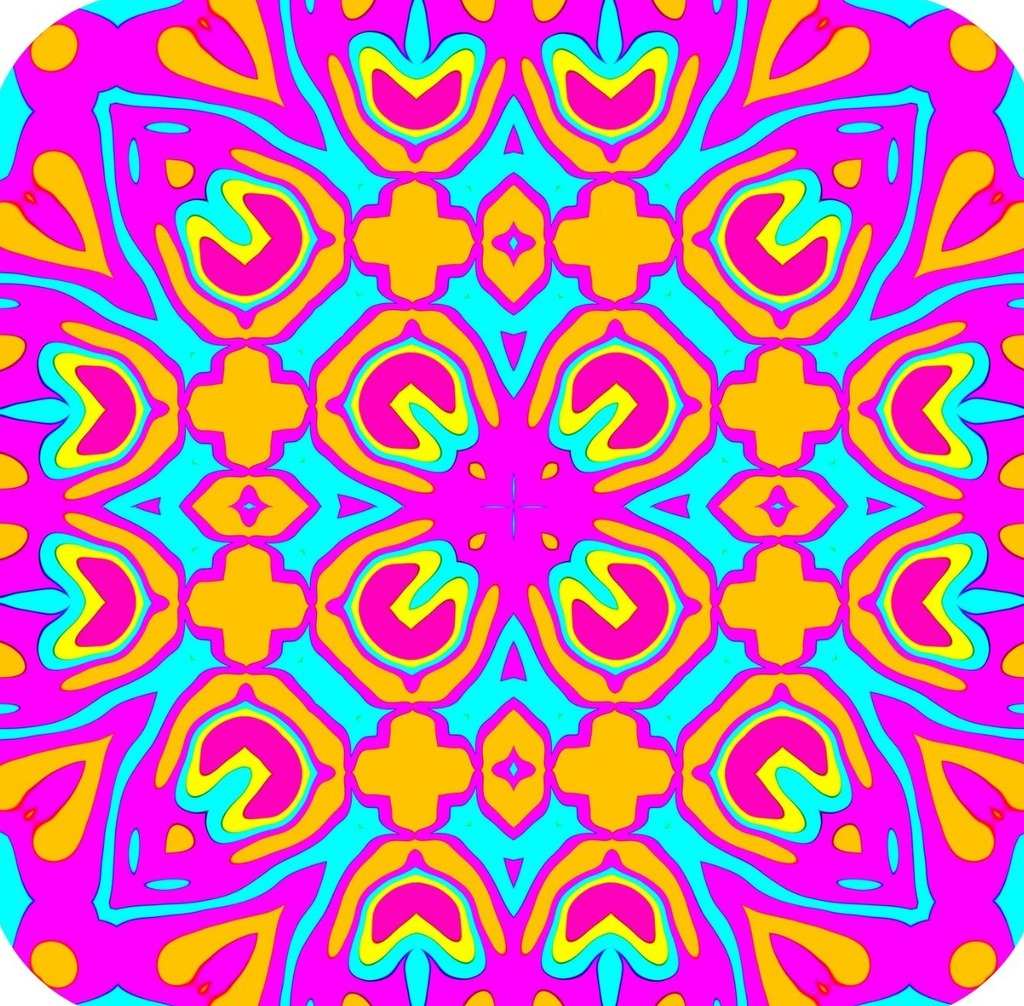 Vibrant Kaleidoscope V4 Premium Drink Coaster Resin With Cork Backing 261870 74855 261870