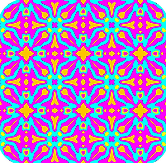 Vibrant Kaleidoscope V6 Premium Drink Coaster Resin With Cork Backing 261871 74856 261871