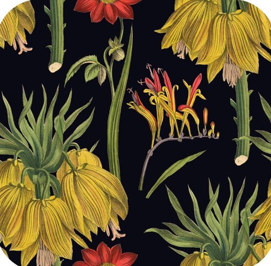 Victorian Botanical V2 Premium Drink Coaster Resin With Cork Backing 261873 74858 261873
