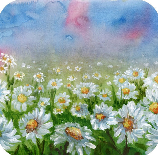 Watercolor Landscape V1 Premium Drink Coaster Resin With Cork Backing 261890 74875 261890