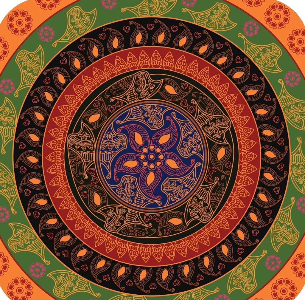 Mandala V4 Premium Drink Coaster Resin With Cork Backing 261908 74893 261908