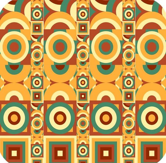 Modern Diversity Green Gold And Caramel V1 Premium Drink Coaster Resin With Cork Backing 261911 74896 261911