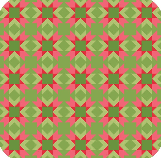 Quilt Pattern Bright Colors V5 Premium Drink Coaster Resin With Cork Backing 261939 74924 261939