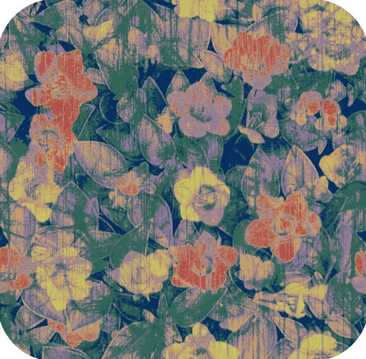 Colorful Floral Camouflage Premium Drink Coaster Resin With Cork Backing 261972 74957 261972
