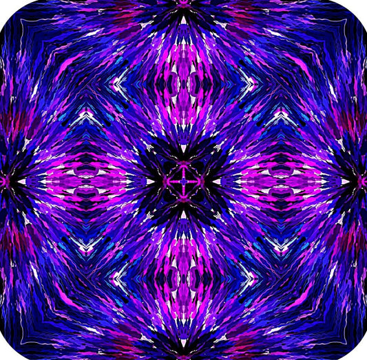 Kaleidoscope Fractal Pattern V1 Premium Drink Coaster Resin With Cork Backing 262002 74987 262002