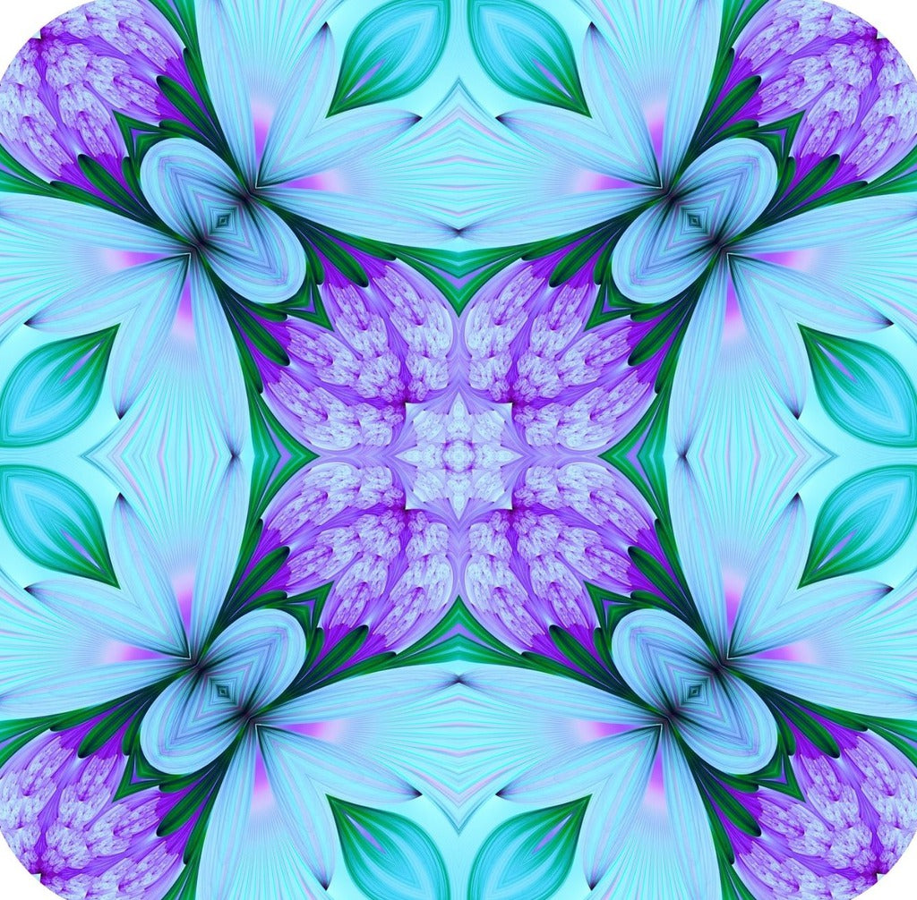 Kaleidoscope Fractal Pattern V5 Premium Drink Coaster Resin With Cork Backing 262005 74990 262005