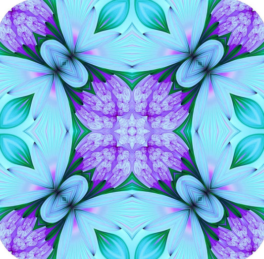 Kaleidoscope Fractal Pattern V5 Premium Drink Coaster Resin With Cork Backing 262005 74990 262005