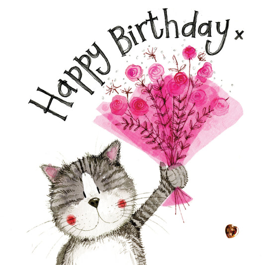 ALEX CLARK PINK BOUQUET BIRTHDAY CARD LS113 | 262085