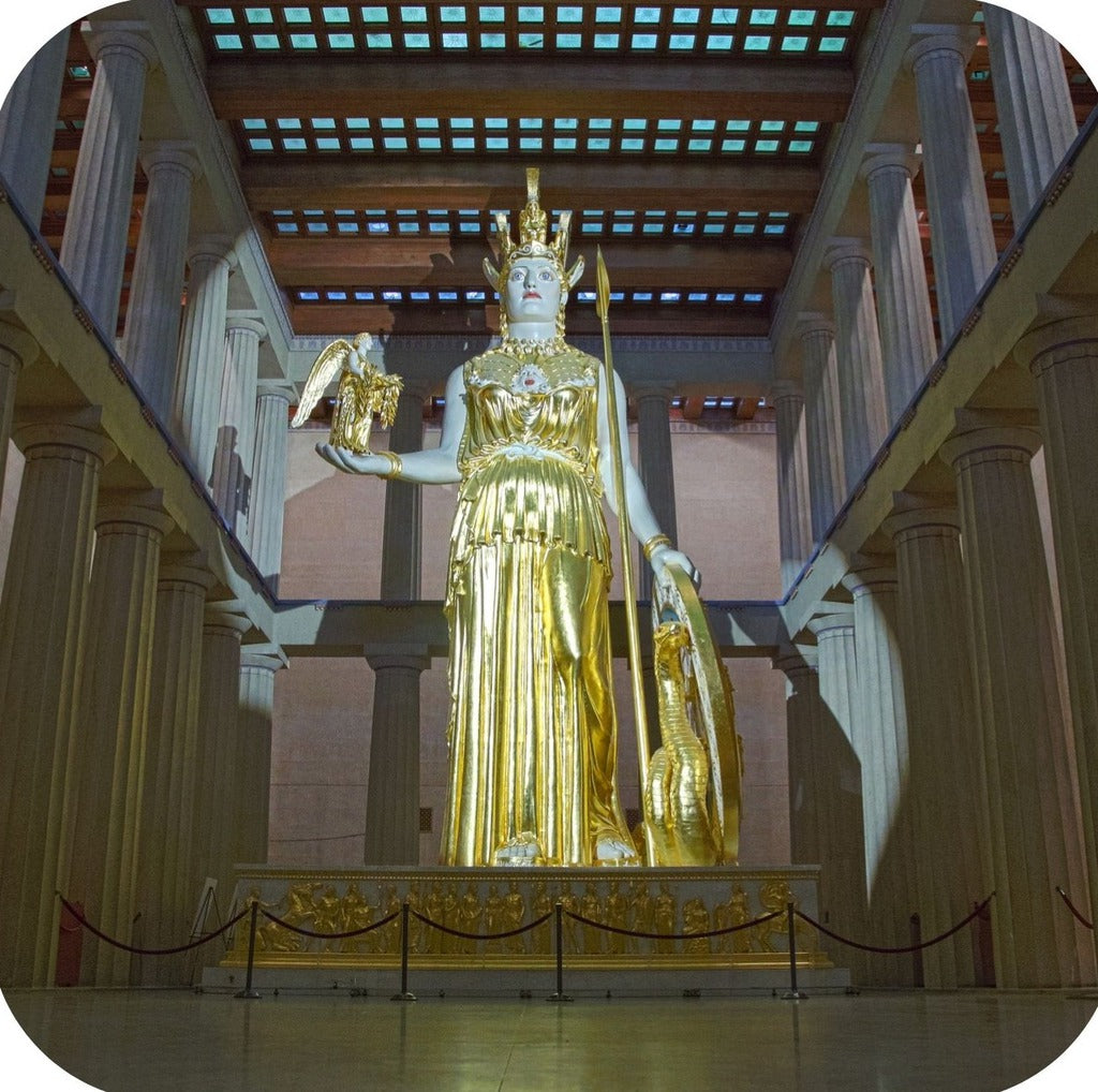 Nashville Tennessee Athena Statue Parthenon Centennial Park Premium Drink Coaster Resin With Cork Backing 262247 75049 262247