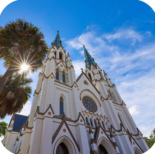 Savannah Georgia Cathedral Basilica Of Saint John The Baptist Premium Drink Coaster Resin With Cork Backing 262260 75062 262260