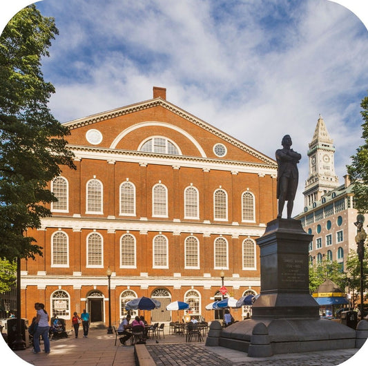 Boston Samuel Adams Statue Faneuil Hall Premium Drink Coaster Resin With Cork Backing 262270 75072 262270