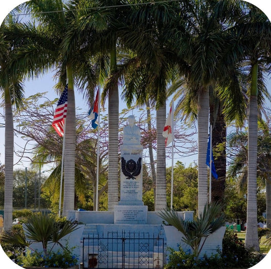 Key West Florida Bayview Park Jose Marti Statue Memorial Premium Drink Coaster Resin With Cork Backing 262273 75075 262273