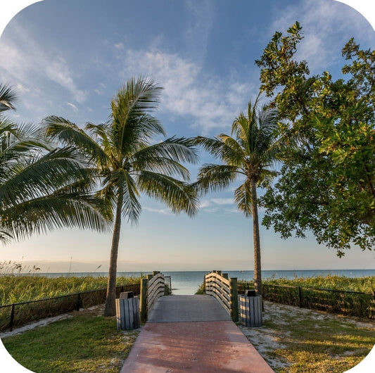 Key West Florida Pathway To Beach Premium Drink Coaster Resin With Cork Backing 262280 75082 262280