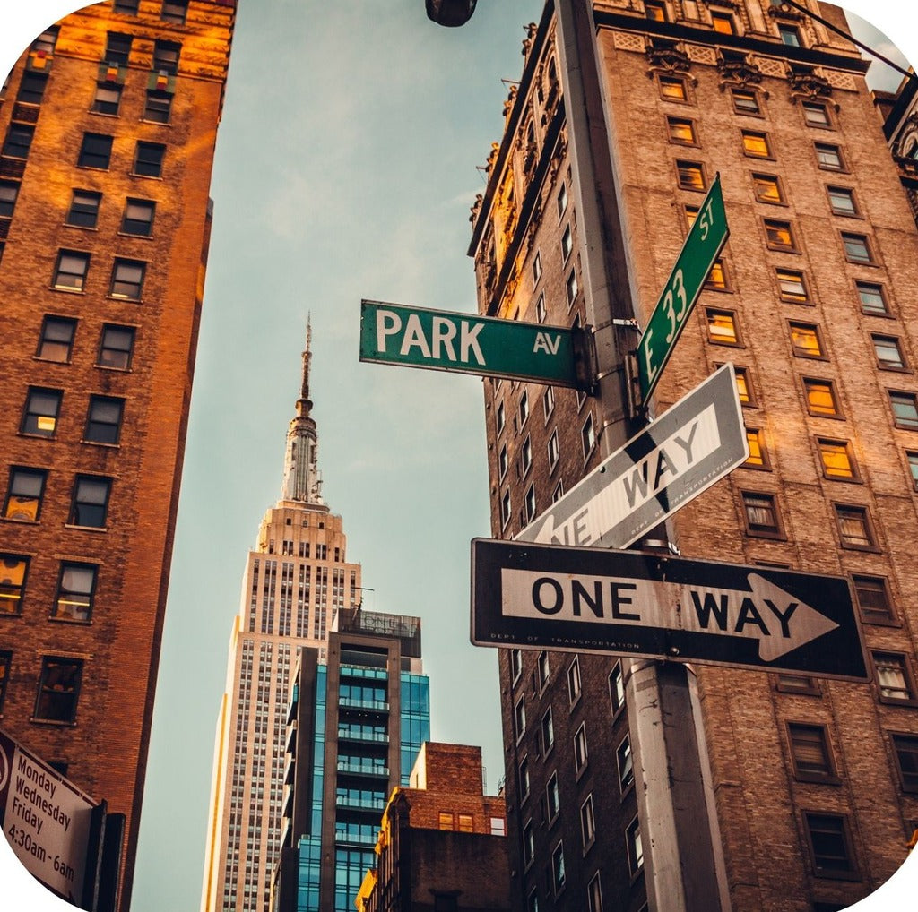 New York City Midtown Manhattan Empire State Building Premium Drink Coaster Resin With Cork Backing 262293 75095 262293