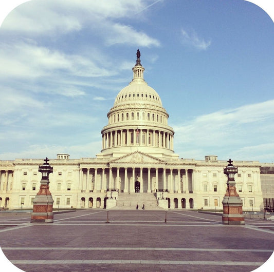 Washington DC United States Capitol Building In Morning Sunlight Premium Drink Coaster Resin With Cork Backing 262303 75105 262303