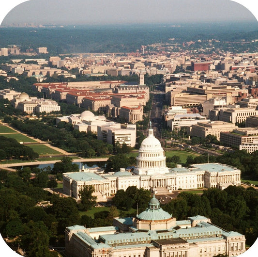 Washington DC United States Capitol Building Library Of Congress Premium Drink Coaster Resin With Cork Backing 262306 75108 262306