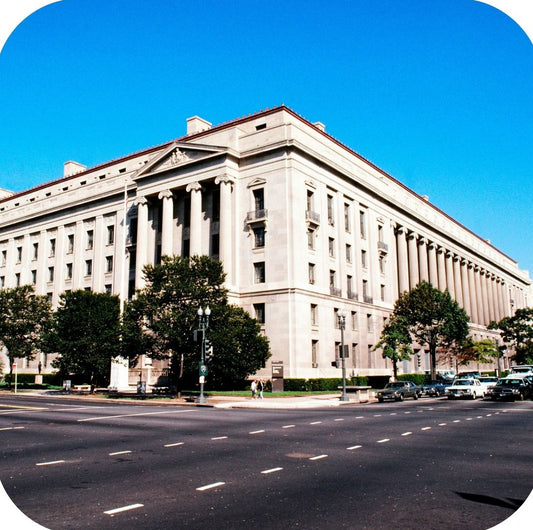 Washington DC United States Department Of Justice Premium Drink Coaster Resin With Cork Backing 262307 75109 262307