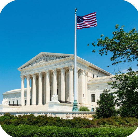 Washington DC United States Supreme Court Building Premium Drink Coaster Resin With Cork Backing 262312 75114 262312