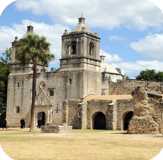 San Antonio Texas Mission Concepcion National Historic Park Premium Drink Coaster Resin With Cork Backing 262326 75128 262326