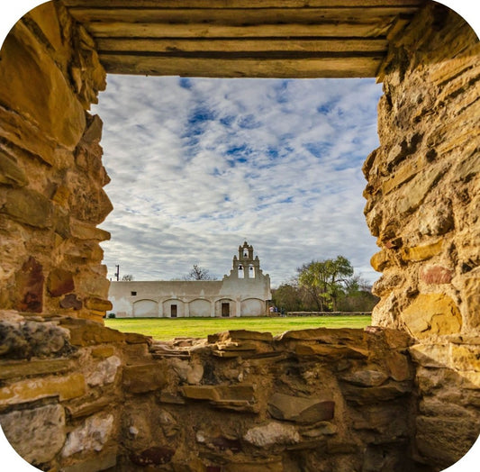 San Antonio Texas Mission San Juan Capistrano Historic Landmark Premium Drink Coaster Resin With Cork Backing 262328 75130 262328