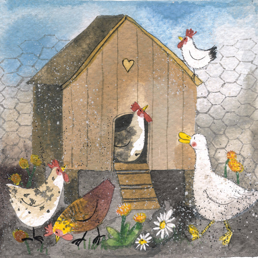 HEN HOUSE BLANK CARD AC593