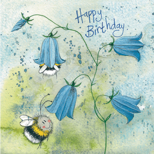 BEE AND HAREBELL BIRTHDAY CARD AC598