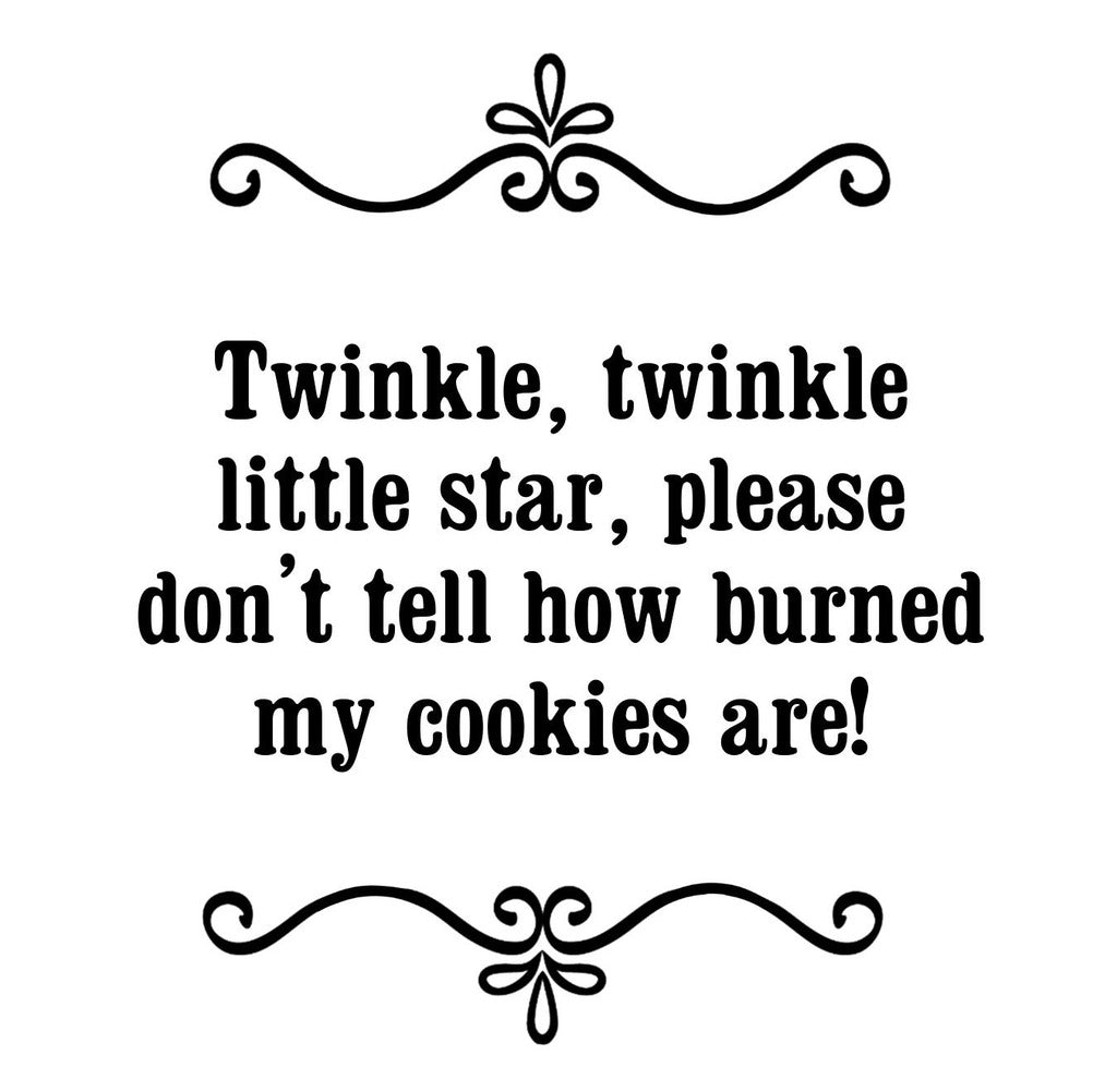 GGZ79 Twinkle Twinkle Little Star Please Dont Tell How Burned My Cookies Are Premium Drink Coaster Resin With Cork Backing | 2442 | 262462 262462