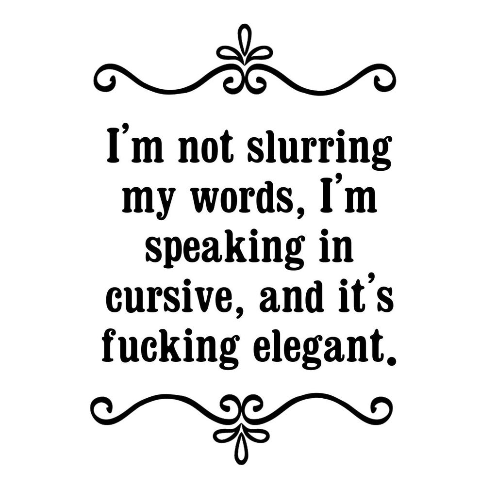 GGZ119 Im Not Slurring My Words Premium Drink Coaster Resin With Cork Backing | 2449 | 262490 262490
