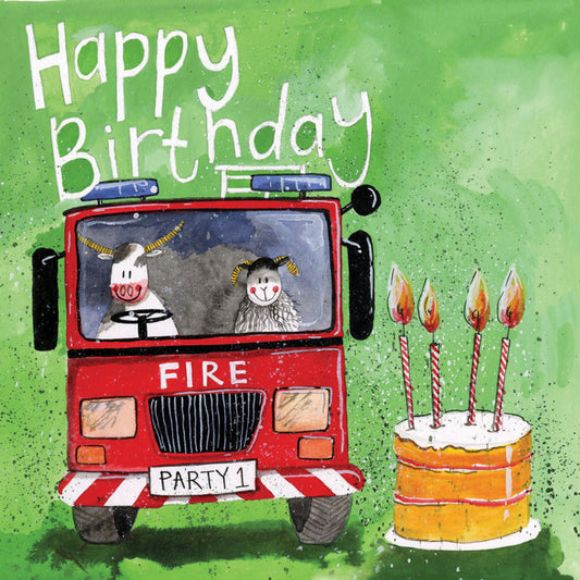FIRE FIGHTERS BIRTHDAY CARD AC645
