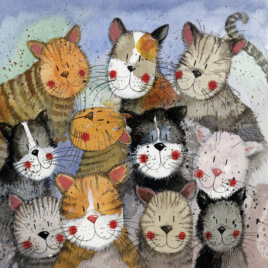 CAT'S CHOIR BLANK CARD AC668