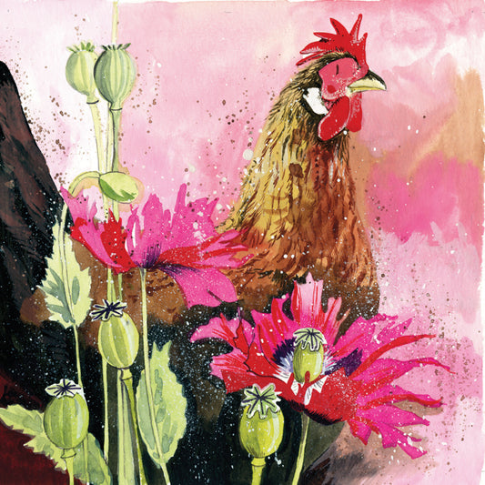 COCKEREL BLANK CARD AC692