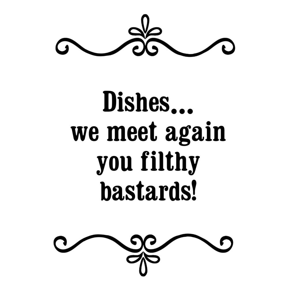GGZ150 Dishes We Meet Again You Filthy Bastards Premium Drink Coaster Resin With Cork Backing | 2460 | 262583 262583