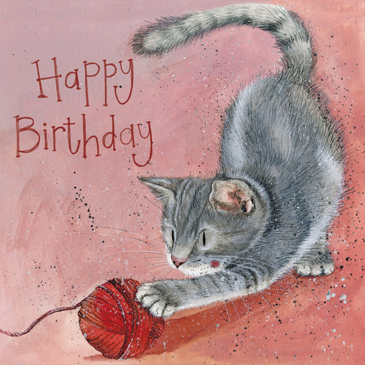 BALL OF WOOL BIRTHDAY CARD AC824