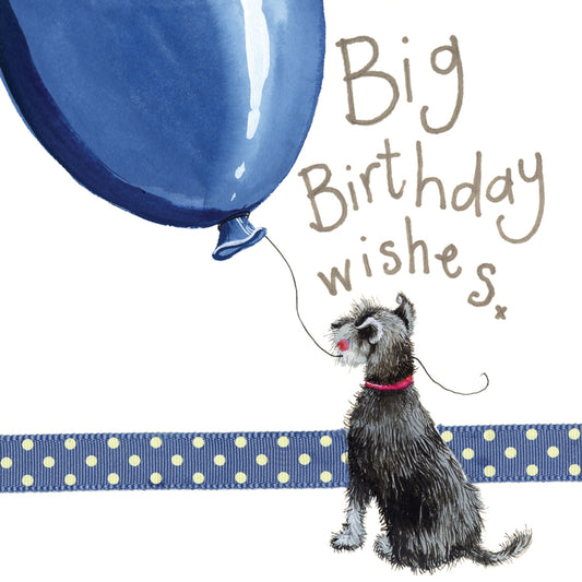 BLUE BALLOON BIRTHDAY CARD S165