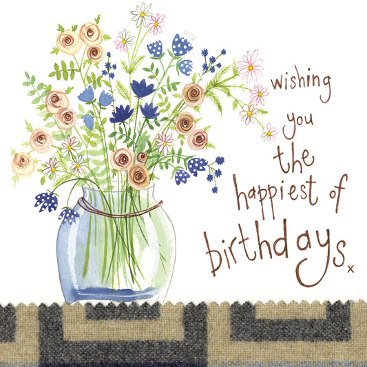 JUG OF FLOWERS BIRTHDAY CARD S169