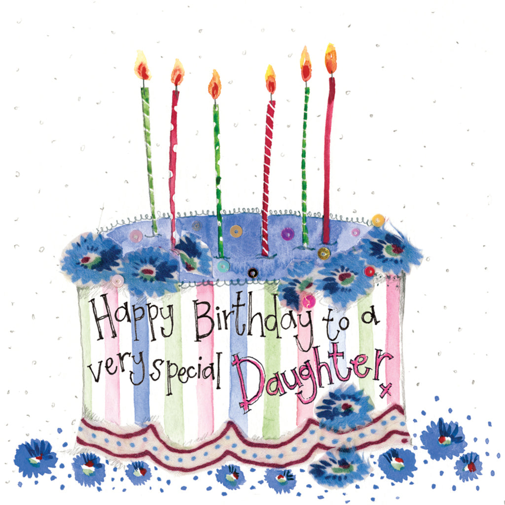 DAUGHTER CAKE BIRTHDAY CARD S217