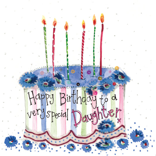 DAUGHTER CAKE BIRTHDAY CARD S217