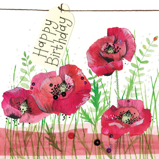 POPPIES BIRTHDAY CARD S284