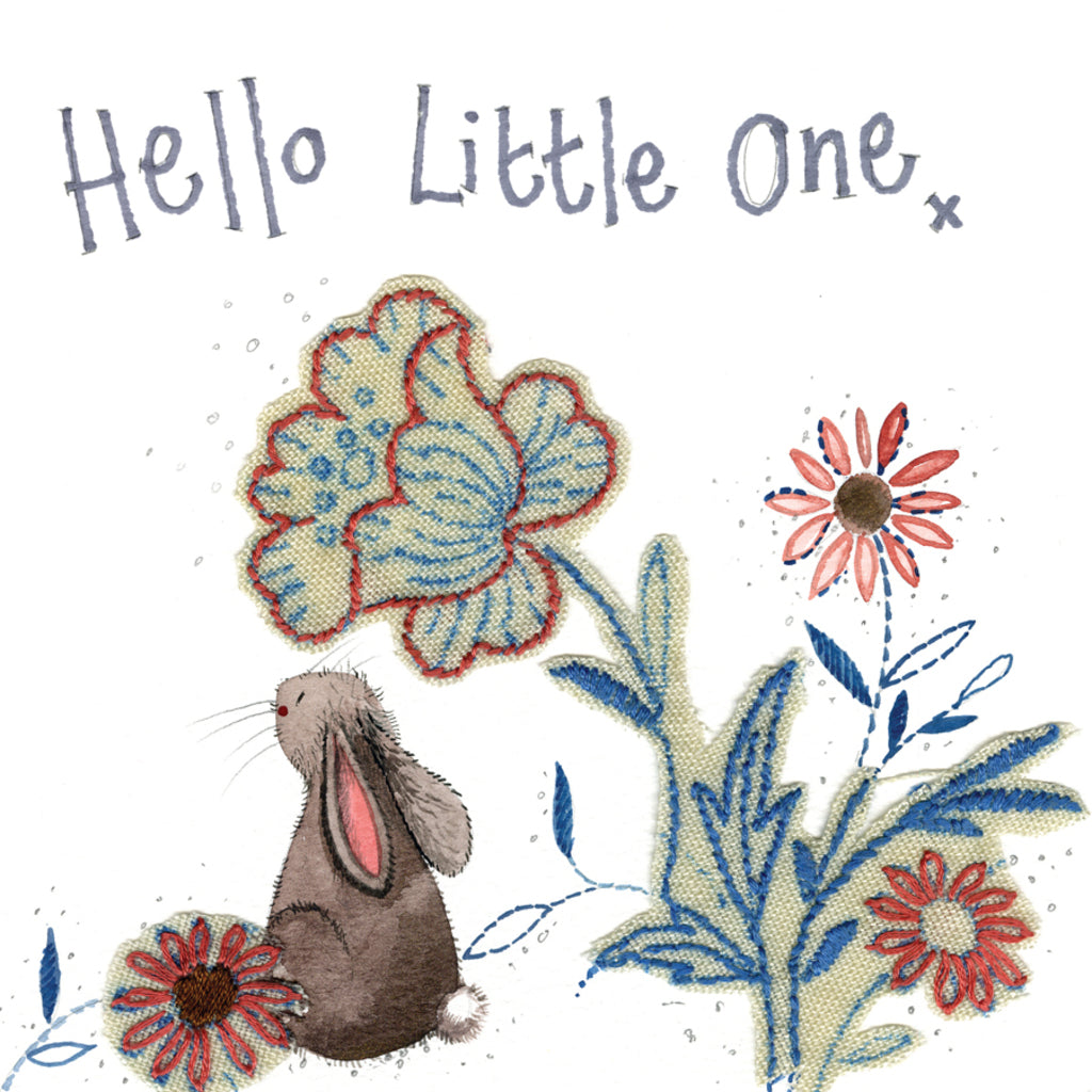 HELLO LITTLE ONE SPARKLE CARD S378